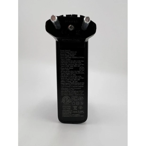 Baseus Power Station 2в1 QC (1 Type-C  /  1 USB) 10000mAh 45W + адаптер EU (Чорний)
