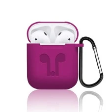 Чехол для наушников Apple AirPods Full Silicone Case (малиновый)