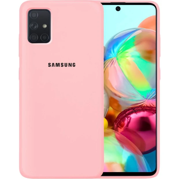 Силикон Original Case Samsung Galaxy A71 (2020) (Розовый)