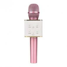 Микрофон-караоке Bluetooth Q7 (Розовое золото)