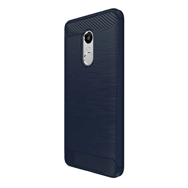 Силиконовый чехол Ipaky Carbon Case Xiaomi Redmi Note 4 / Note 4x  (Синий)
