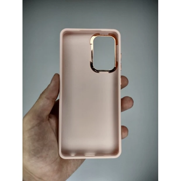 Накладка Metal Camera Samsung Galaxy A52 (2021) (Персиковый)