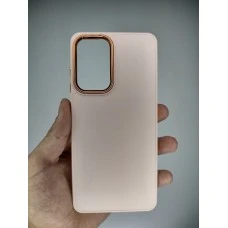 Накладка Metal Camera Samsung Galaxy A52 (2021) (Персиковый)