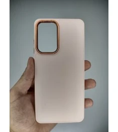 Накладка Metal Camera Samsung Galaxy A52 (2021) (Персиковый)