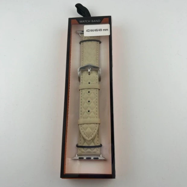 Apple Watch ремінець з м'якої шкіри 42  /  44  /  45  /  49 мм (білий)