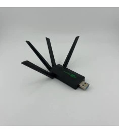 USB-адаптер Wi-Fi двохдіапазонний 1200 Мбіт / с 2.4 ГГц 5 ГГц USB 3.0 (Чорний)