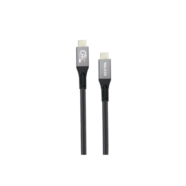 USB-кабель Walker C995 Thunderbolt4 240W (1m) (Type-C - Type-C) (Чёрный)