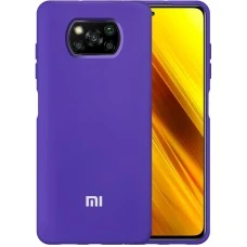 Силикон Original 360 Case Logo Xiaomi Poco X3 (Фиолетовый)