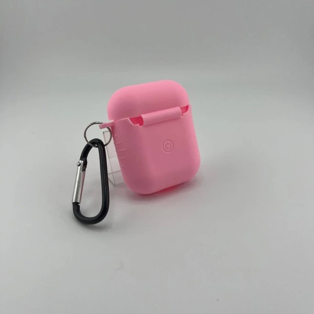 Чохол для навушників Full Silicone Case Apple AirPods 1  /  2 (36) Candy Pink