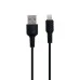 USB-кабель Borofone Silicone BX30 (Lightning) (Чорний) USB-кабель Borofone Silicone BX30 (Lightning) (Чорний)
