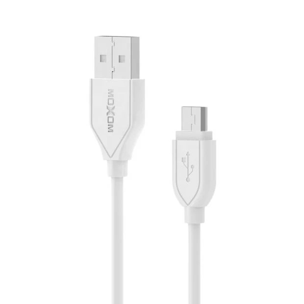 СЗУ-адаптер MOXOM (KH-47) 2.4A 2USB + MicroUSB-кабель (Белый)