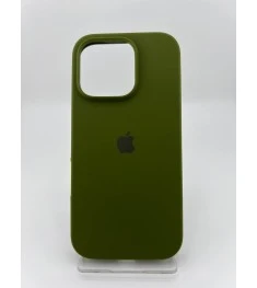Оригінальний силіконовий чохол круглої форми для Apple iPhone 16 Pro (46) Глибок..