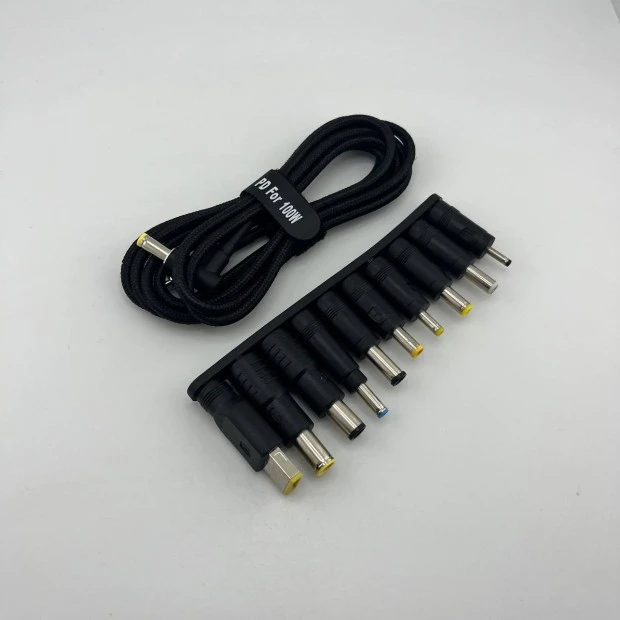 Power cable for laptop with adapter set 100W (Type-C - DC 10in1)