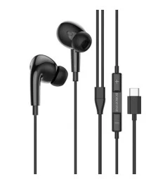 Проводные наушники-гарнитура вакуумные Borofone BM80 Pro Type-C (Чёрный)