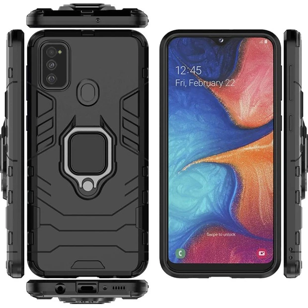 Ring Armor Case для Samsung Galaxy A20s (2019) (Чорний) бронь-чохол