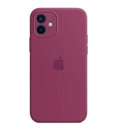 Силикон Original RoundCam Case Apple iPhone 12 (57) Marsala