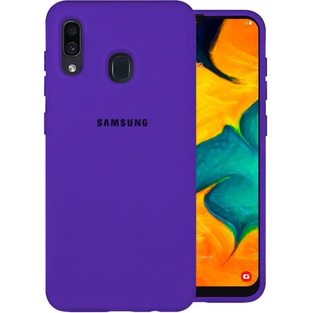 Силиконовый чехол Original Case (HQ) Samsung Galaxy A20 / A30 (2019) (Фиолетовый)