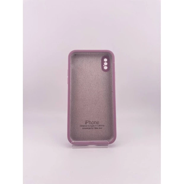 Чохол Силікон Original Square RoundCam для Apple iPhone X  /  XS (01) Bilberry