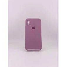 Силикон Original Square RoundCam Case Apple iPhone X / XS (01) Bilberry