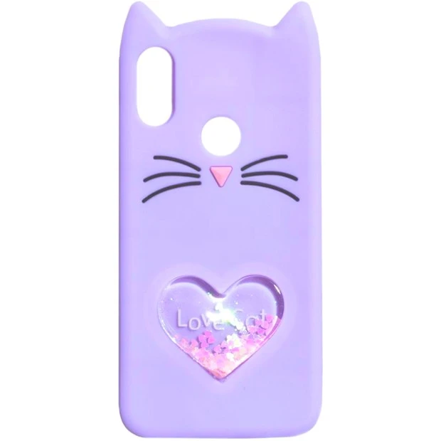 Силиконовый чехол Kitty Sparkles Xiaomi Redmi Note 7 (Фиолетовый)