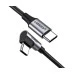 USB-кабель UGREEN US255 Angled 60W (1m) (Type-C to Type-C) (Black/Gray)