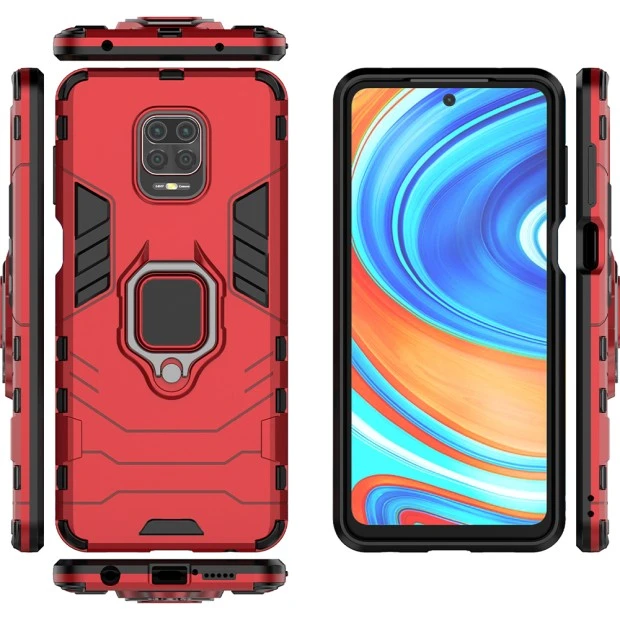 Бронь-чохол Ring Armor Case Xiaomi Redmi Note 9 Pro / Note 9S (Червоний)