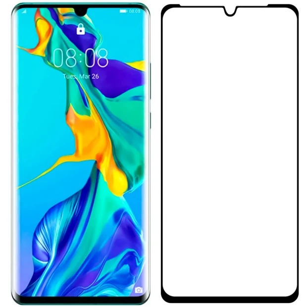 Стекло 5D Curved Huawei P30 Pro Black