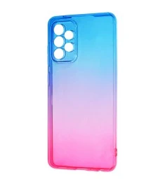 Силикон Gradient Design Samsung Galaxy A52 (2021) (Сине-розовый)