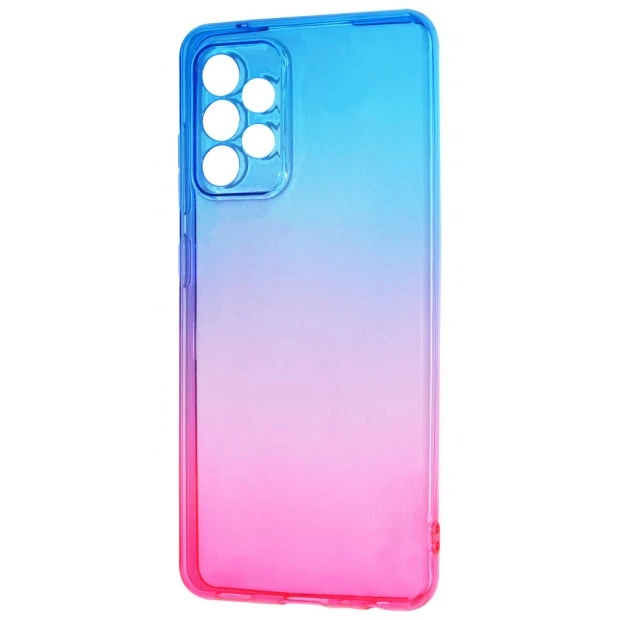Силикон Gradient Design Samsung Galaxy A52 (2021) (Сине-розовый)