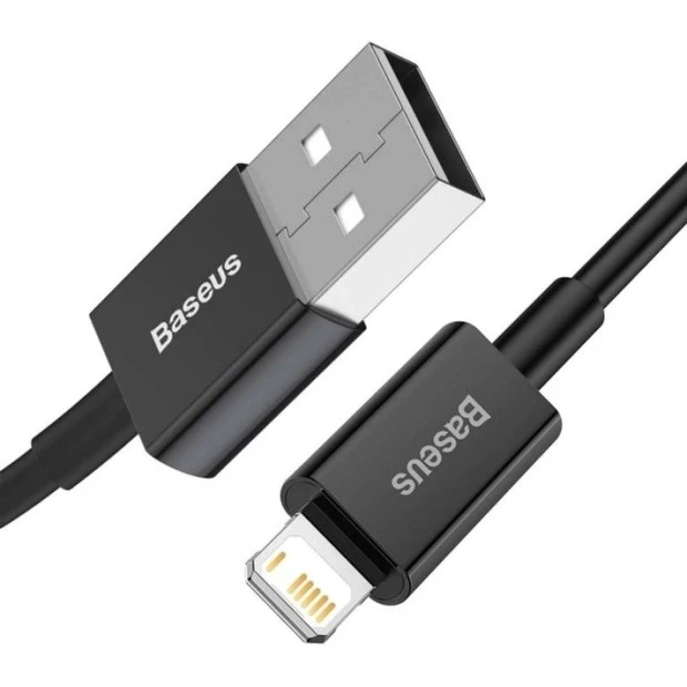 USB-кабель Baseus Superior 2.4A (2м) (Lightning) (Чорний) CALYS-C01