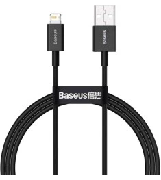 USB-кабель Baseus Superior 2.4A (2м) (Lightning) (Чорний) CALYS-C01