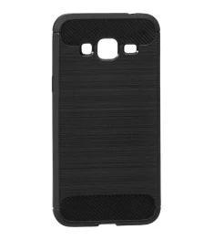 Силикон Polished Carbon Samsung Galaxy J3 (2016) J320 (Чёрный)