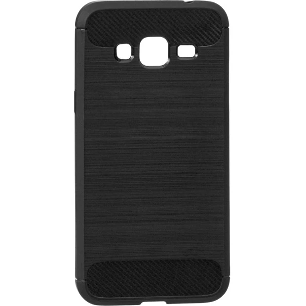 Чехол Силикон Polished Carbon для Samsung Galaxy J3 (2016) J320 (Чёрный)