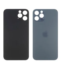 Заднее стекло корпуса для Apple iPhone 12 Pro Max Blue (синее) маленький вырез п..