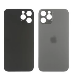 Заднее стекло корпуса для Apple iPhone 12 Pro Max Graphit (серое) маленький выре..
