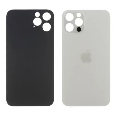 Заднее стекло корпуса для Apple iPhone 12 Pro Max Silver (белое) маленький вырез под камеру