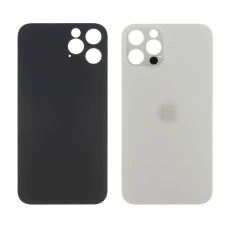Заднее стекло корпуса для Apple iPhone 12 Pro Silver (белое) маленький вырез под камеру