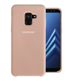 Силикон Original Case HQ Samsung Galaxy A8 (2018) A530 (Пудровый)