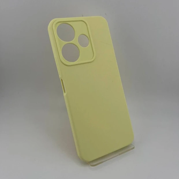 Силіконовий чохол Original Xiaomi для Redmi 13 4G  /  Poco M6 4G (ShutCam) (Блідо-жовтий)
