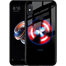 Накладка Luminous Glass Case Xiaomi Redmi Note 5 / Note 5 Pro (Captain America)