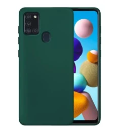 Силикон Original 360 Case Samsung Galaxy A21S (2020) A217 (Тёмно-зелёный)