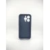 Оригінальний силіконовий чохол RoundCam для Apple iPhone 14 Pro (09) кольору Midnight Blue