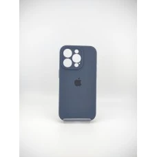 Оригінальний силіконовий чохол RoundCam для Apple iPhone 14 Pro (09) кольору Midnight Blue