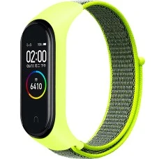Ремешок Nylon Design Xiaomi Mi Band 3 / 4 (Салатовый)