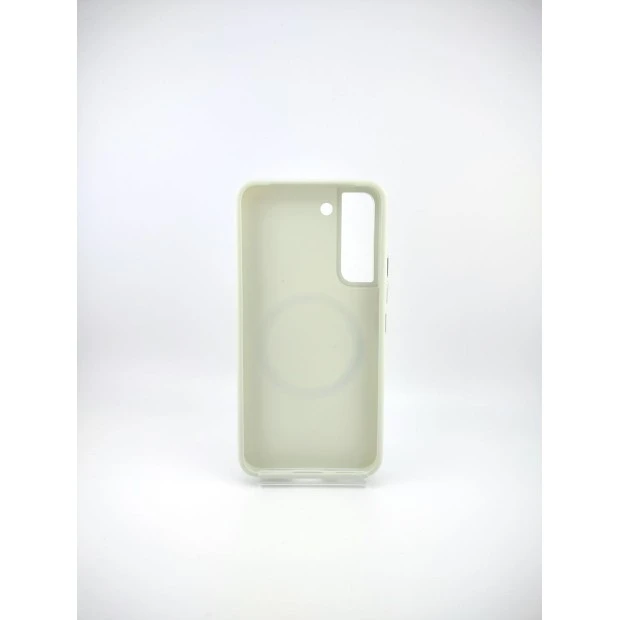 Накладка Metal Camera with MagSafe Samsung Galaxy S22 (Бледно-фисташковый)