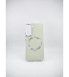 Накладка Metal Camera with MagSafe Samsung Galaxy S22 (Бледно-фисташковый)