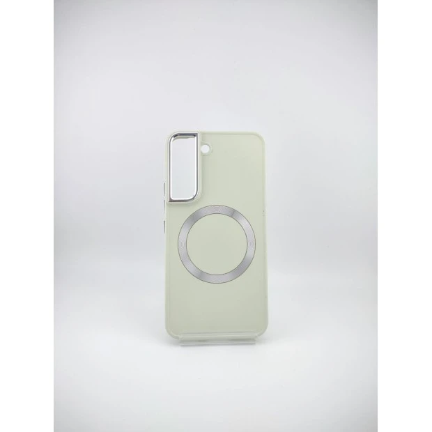 Накладка Metal Camera with MagSafe Samsung Galaxy S22 (Бледно-фисташковый)