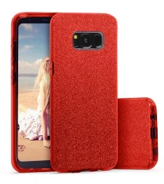 Силикон Glitter Samsung Galaxy S8 (G950) (Красный)
