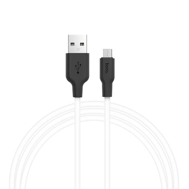 USB-кабель Hoco Silicone X21 2m (MicroUSB) (Чёрно-белый)