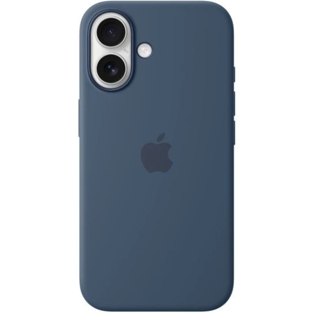 Силіконовий чохол з MagSafe для Apple iPhone 16 (джинсовий)